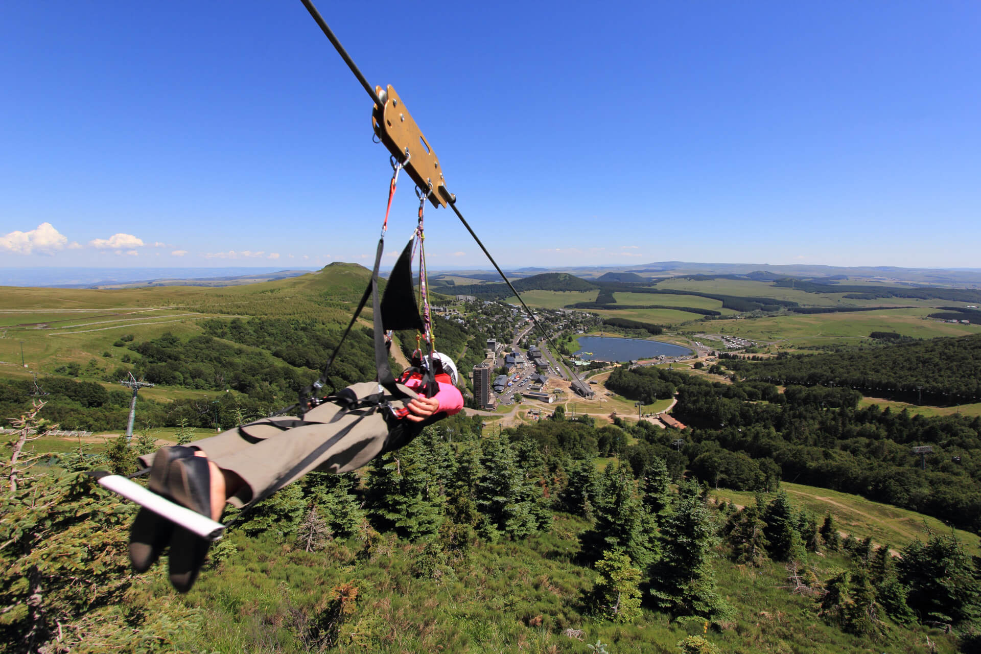 A zipwire in Super-Besse, in Auvergne